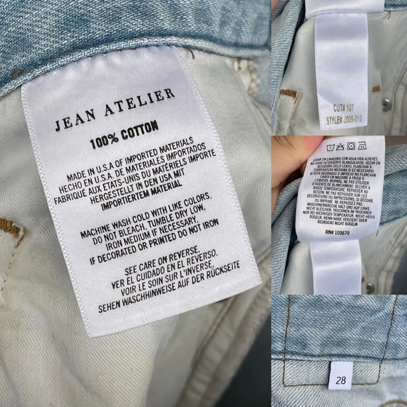 JEAN ATELIER Flip Fold-over High-rised Straight-leg Jeans 28 - Picture 16 of 16